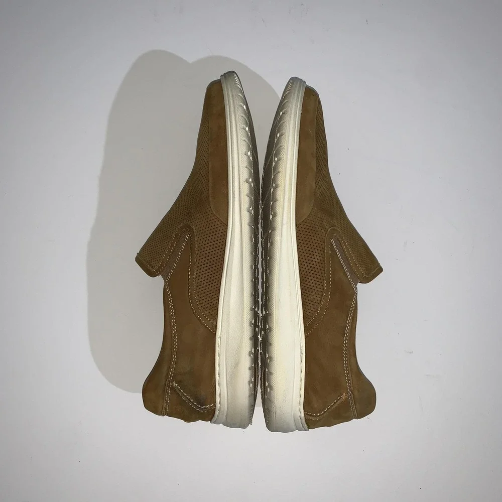 Samuel Hubbard Shoes Mens Size 14 XW Brown Leather Slip On Perforated M2115-015